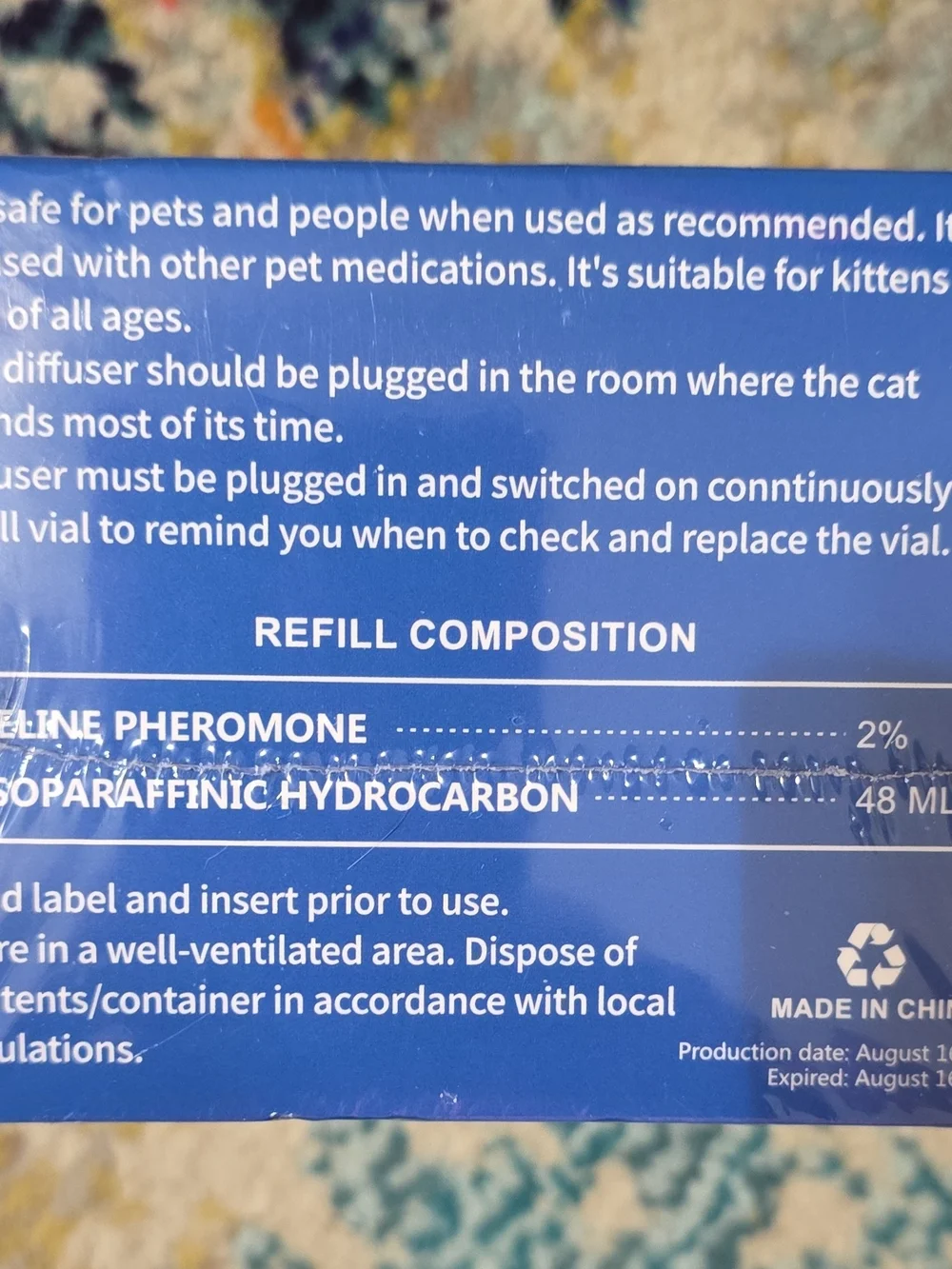 Cat Calming Pheromone Diffuser Kit - Blue/Orange